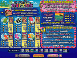 Paradise Dreams Payout Screen 1