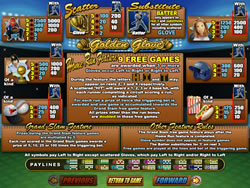 Golden Glove Payout Screen 1